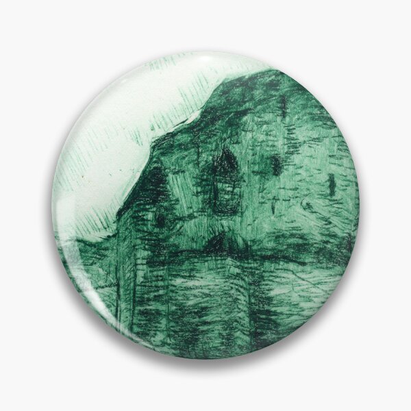 Item preview, Dry Point Print of Castell Dolbadarn Castle, Llanberis, North Wales in Phthalo Green designed and sold by LymphomaLass.