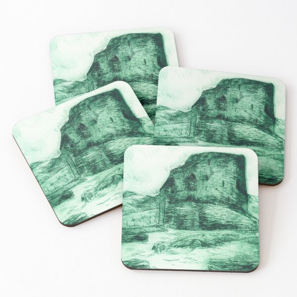 Item preview, Dry Point Print of Castell Dolbadarn Castle, Llanberis, North Wales in Phthalo Green designed and sold by LymphomaLass.