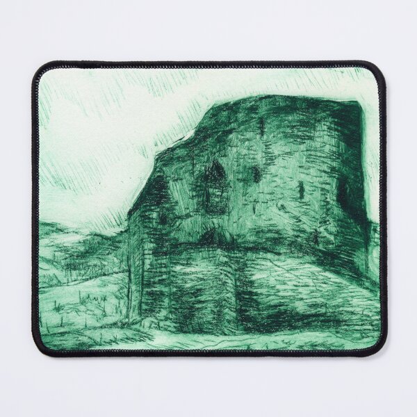 Item preview, Dry Point Print of Castell Dolbadarn Castle, Llanberis, North Wales in Phthalo Green designed and sold by LymphomaLass.