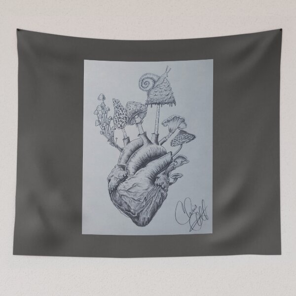 Item preview, Where Life Returns – Anatomical Heart with Mushrooms designed and sold by Chris Ott Creates.