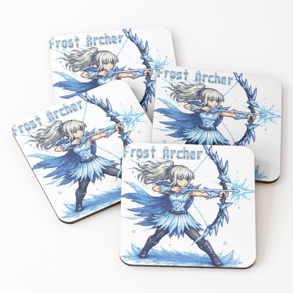 Item preview, Frost Archer Pixel Art Ice Queen Warrior designed and sold by AmazingEG.