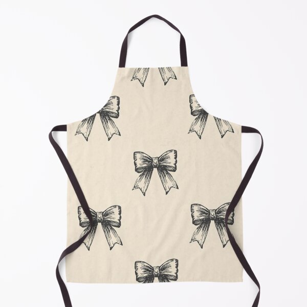 Item preview, Vintage Bow Pattern, Coquette Aesthetic, Minimal Ribbon Illustration, Girly Neutral Beige Black Pattern designed and sold by LAtelierNoir.