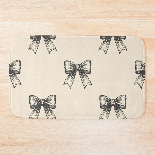 Item preview, Vintage Bow Pattern, Coquette Aesthetic, Minimal Ribbon Illustration, Girly Neutral Beige Black Pattern designed and sold by LAtelierNoir.