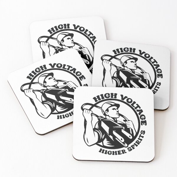 Item preview, High Voltage Higher Spirits - Funny Electrician Sparky Trade Humor designed and sold by FuzionRaptor.