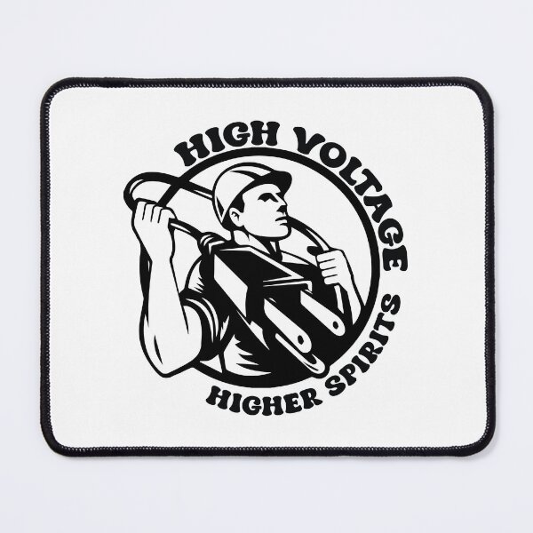 Item preview, High Voltage Higher Spirits - Funny Electrician Sparky Trade Humor designed and sold by FuzionRaptor.