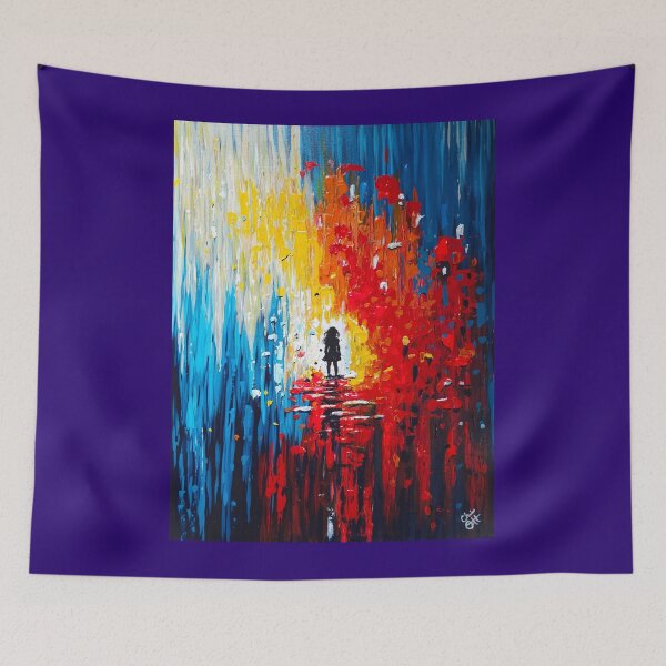 Item preview, Girl On Fire Acrylic Painting  designed and sold by Chris Ott Creates.
