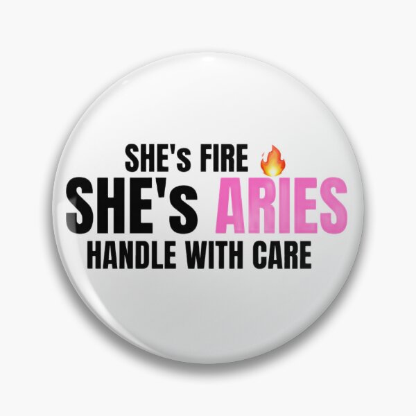 Item preview, She’s Fire She’s Aries – Bold Feminine Zodiac Quote, Aries Woman Design designed and sold by Aisha Creates.