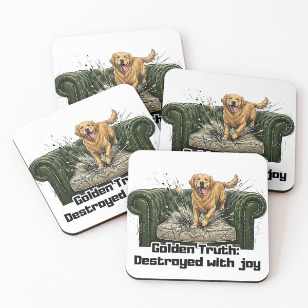 Item preview, Golden Truth: Destroyed with Joy - Funny Golden Retriever Art designed and sold by C360 Studio.
