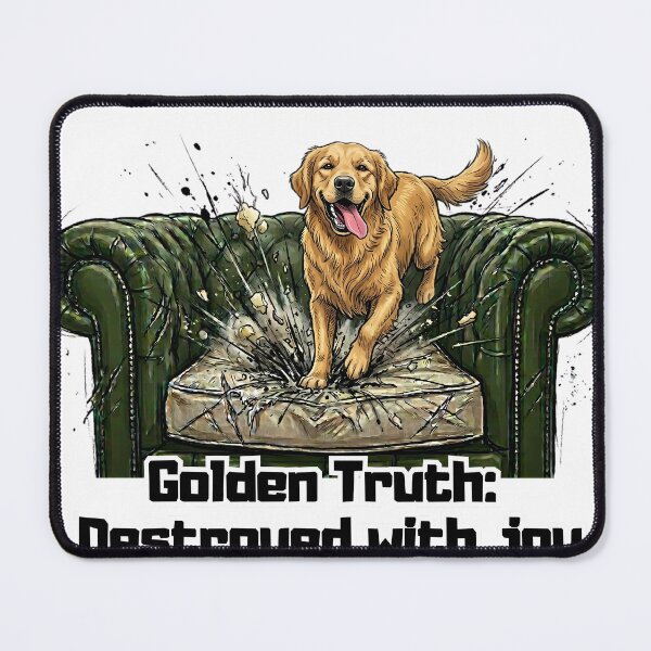 Item preview, Golden Truth: Destroyed with Joy - Funny Golden Retriever Art designed and sold by C360 Studio.