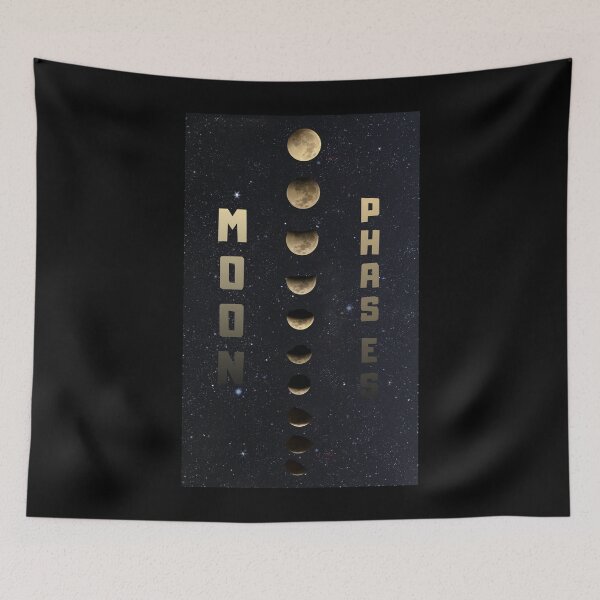 Item preview, Moon Phases Night Sky Design designed and sold by CyrilloArt.