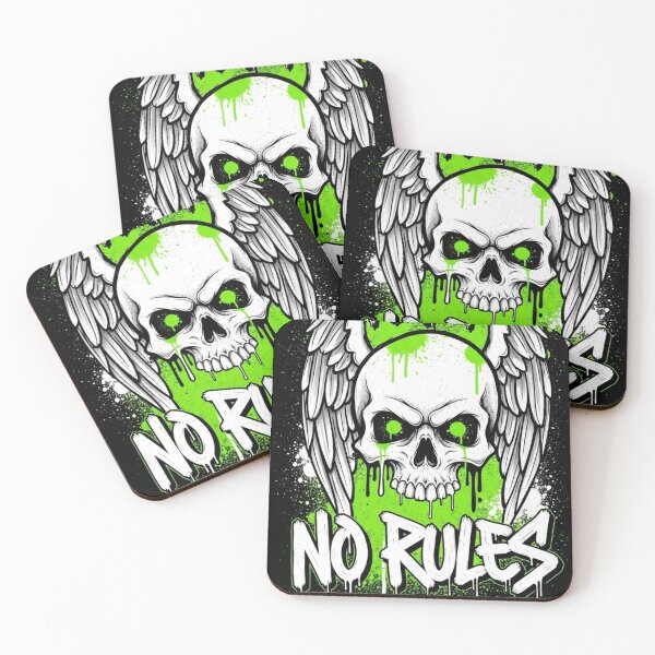 Item preview, No Rules Stay Wild Skull Sticker – Rebel Street Art Design designed and sold by Mojbin.