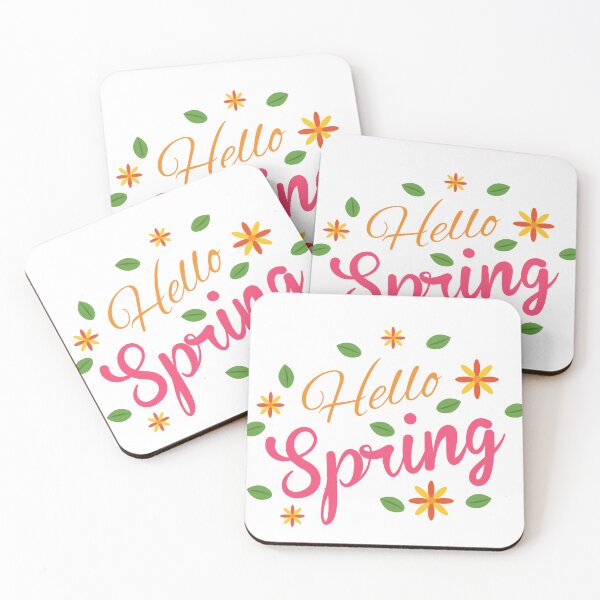 Item preview, Hello Spring Floral Cute Typography Design designed and sold by CozyMomDesigns.