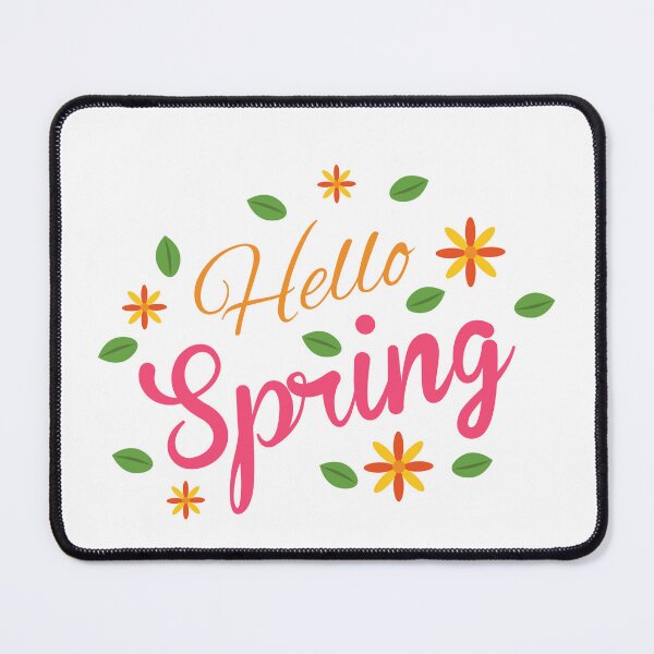 Item preview, Hello Spring Floral Cute Typography Design designed and sold by CozyMomDesigns.