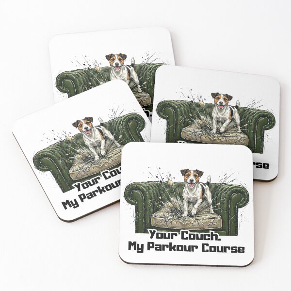 Item preview, Your Couch My Parkour Course - Funny Jack Russell Art designed and sold by C360 Studio.