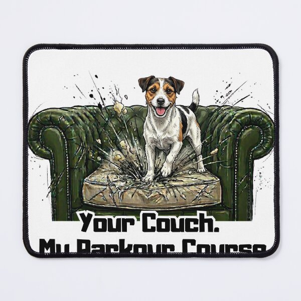 Item preview, Your Couch My Parkour Course - Funny Jack Russell Art designed and sold by C360 Studio.