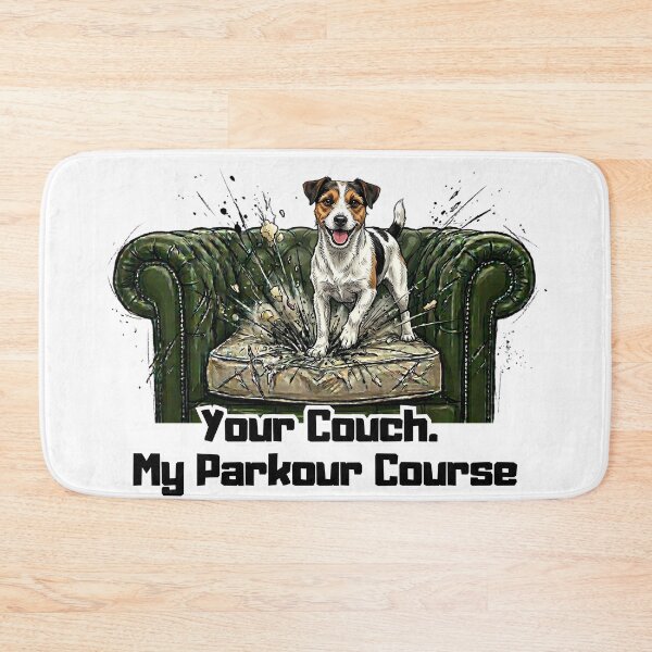 Item preview, Your Couch My Parkour Course - Funny Jack Russell Art designed and sold by C360 Studio.