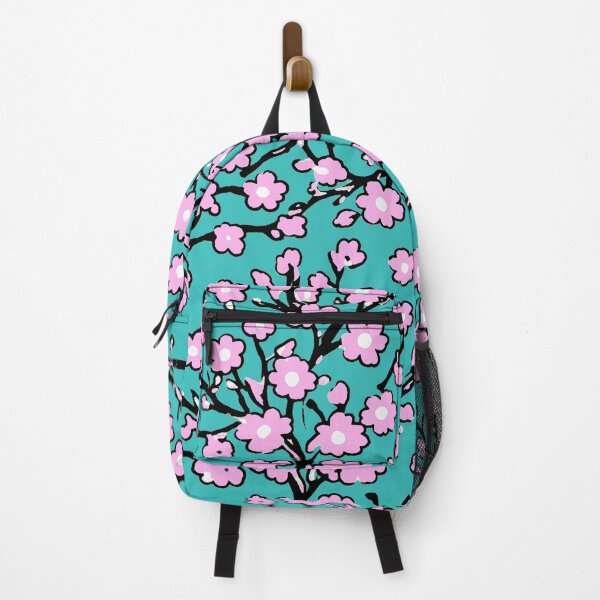 Item preview, Pink Cherry Blossoms Spring Print on Seafoam Green designed and sold by BeJolley.