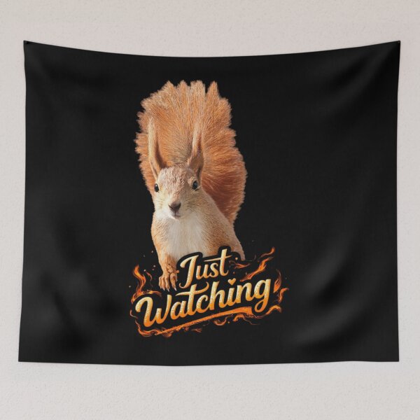 Item preview, Fierce Red Squirrel Just Watching Fire designed and sold by Shirtaholism.