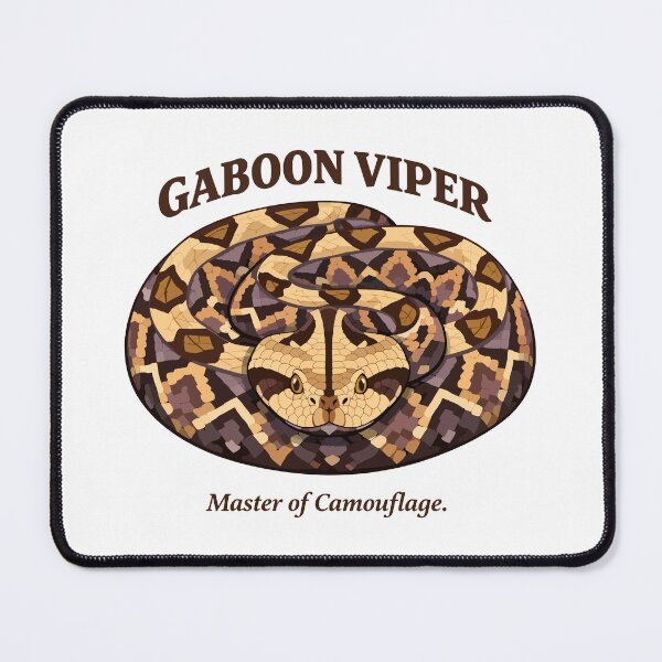 Item preview, Gaboon Viper Camouflage Coiled Forest Predator designed and sold by WildlifeInc.