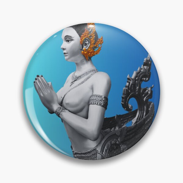 Item preview, Thailand B&W Kinnaree Light Blue designed and sold by Linklandiya.