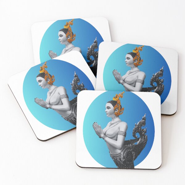 Item preview, Thailand B&W Kinnaree Light Blue designed and sold by Linklandiya.