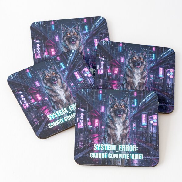 Item preview, Neon German Shepherd Chaos - Cyberpunk Dog Art designed and sold by C360 Studio.