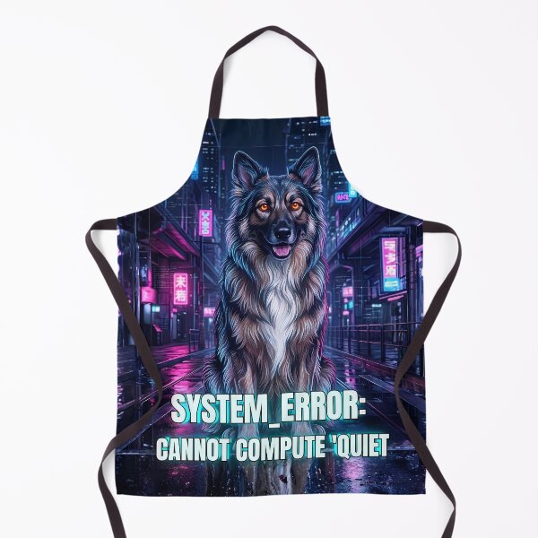 Item preview, Neon German Shepherd Chaos - Cyberpunk Dog Art designed and sold by C360 Studio.
