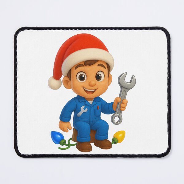 Item preview, Christmas Mechanic Boy designed and sold by Sillytoe.