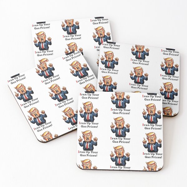 Item preview, Iran Up Your Gas Prices! Cartoon Trump (Pointing Left) designed and sold by SangeDesigns.