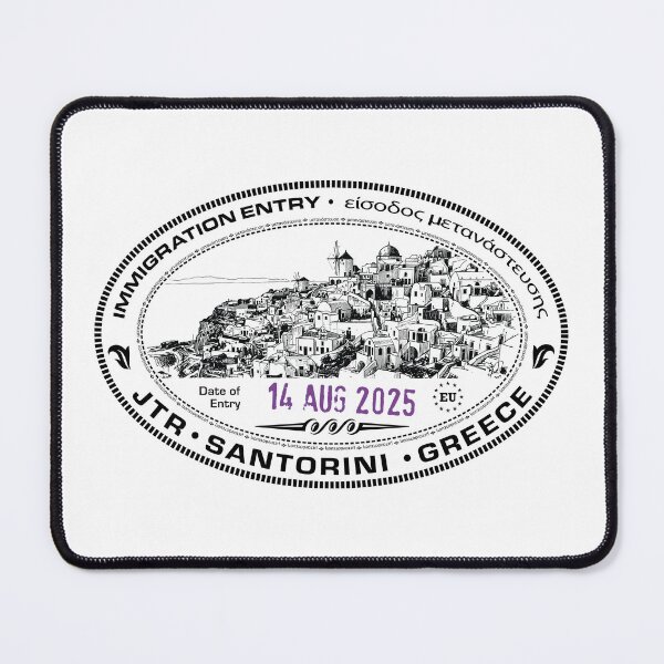 Item preview, Passport Stamp - Santorini, Greece designed and sold by travelwitheric.
