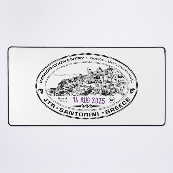 Item preview, Passport Stamp - Santorini, Greece designed and sold by travelwitheric.