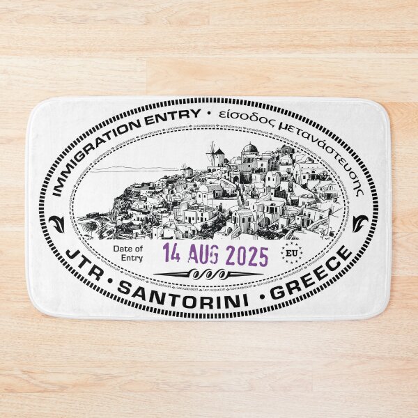 Item preview, Passport Stamp - Santorini, Greece designed and sold by travelwitheric.