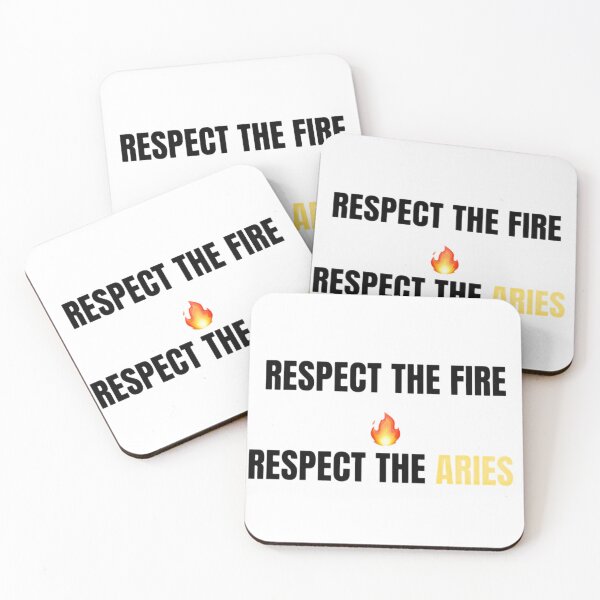 Item preview, Respect the Fire Respect the Aries – Bold Fire Sign Zodiac Quote Design designed and sold by Aisha Creates.