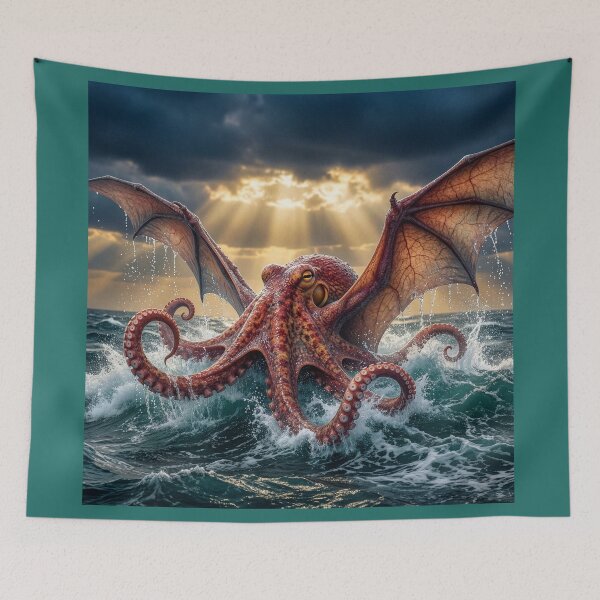 Item preview, Winged Octopus Takes Flight designed and sold by Tridentulus.