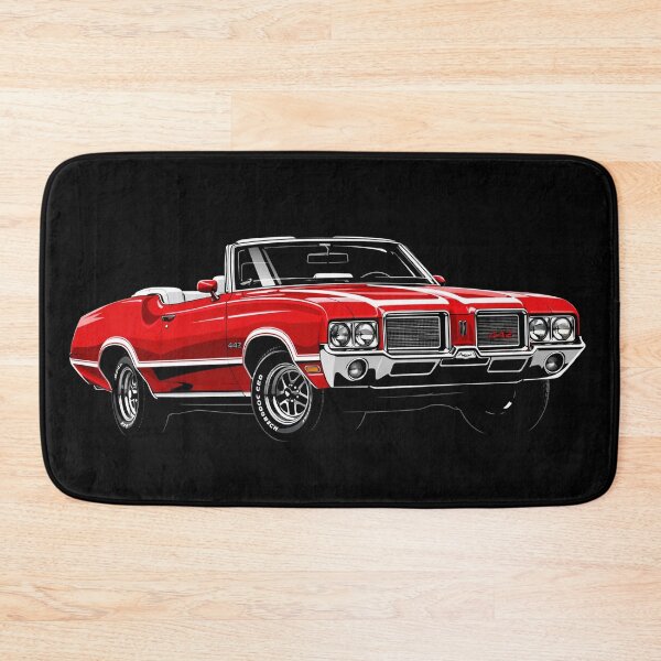 Item preview, 1971 Oldsmobile Cutlass 442 Convertible – Classic Red Muscle Car Illustration designed and sold by Stinky Lincy's Apparel Company.