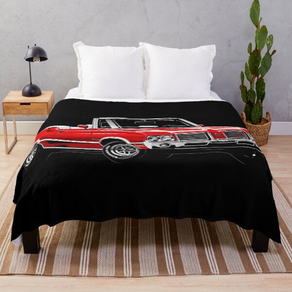 Item preview, 1971 Oldsmobile Cutlass 442 Convertible – Classic Red Muscle Car Illustration designed and sold by Stinky Lincy's Apparel Company.