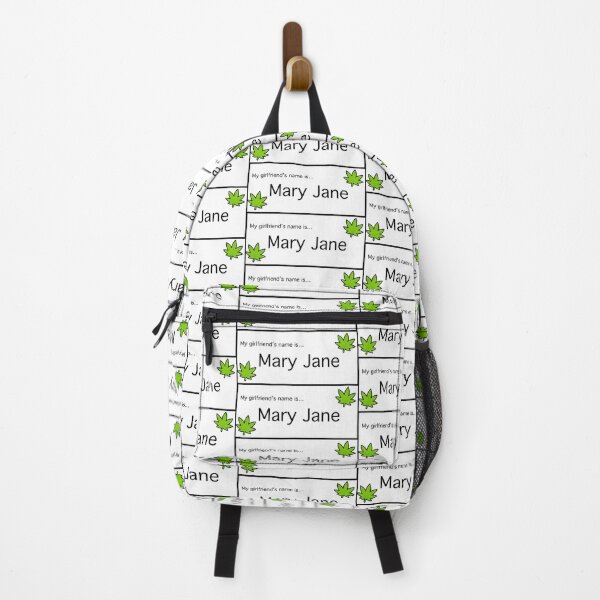 Item preview, My girlfriend’s name is Mary Jane pot leaf cannabis sticker getting high humor Mary Jane  marijuana designed and sold by OneCatShop.