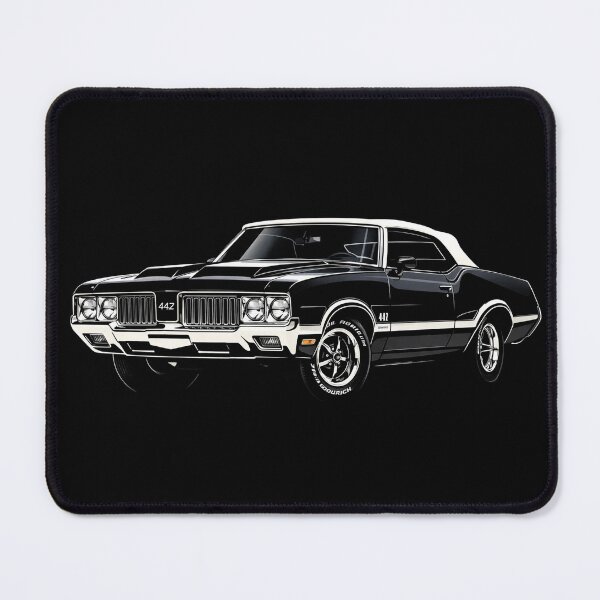 Item preview, 1972 Oldsmobile 442 Convertible – Classic Black Muscle Car Illustration designed and sold by Stinky Lincy's Apparel Company.