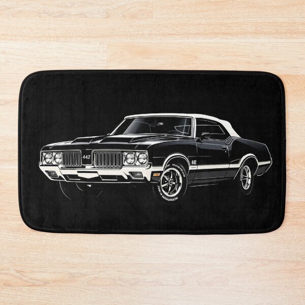 Item preview, 1972 Oldsmobile 442 Convertible – Classic Black Muscle Car Illustration designed and sold by Stinky Lincy's Apparel Company.
