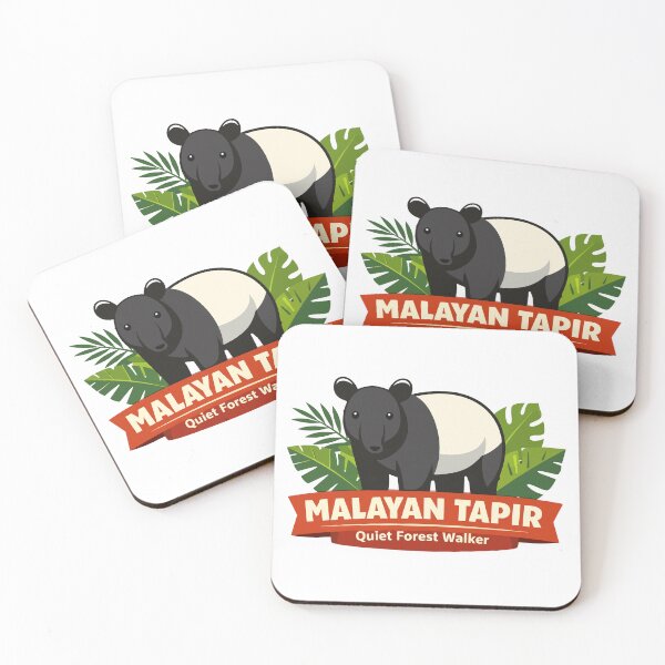 Item preview, Malayan Tapir Quiet Forest Spirit Illustration designed and sold by WildlifeInc.