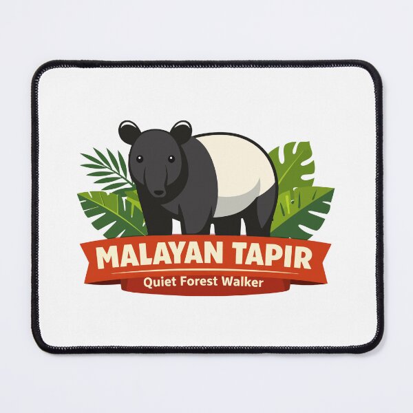 Item preview, Malayan Tapir Quiet Forest Spirit Illustration designed and sold by WildlifeInc.