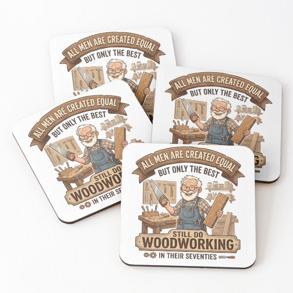 Item preview, All Men Are Created Equal But Woodworking In Their Seventies Father's Day Humor designed and sold by NADIASHOP86.