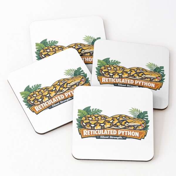 Item preview, Reticulated Python Silent Strength Jungle Illustration designed and sold by WildlifeInc.