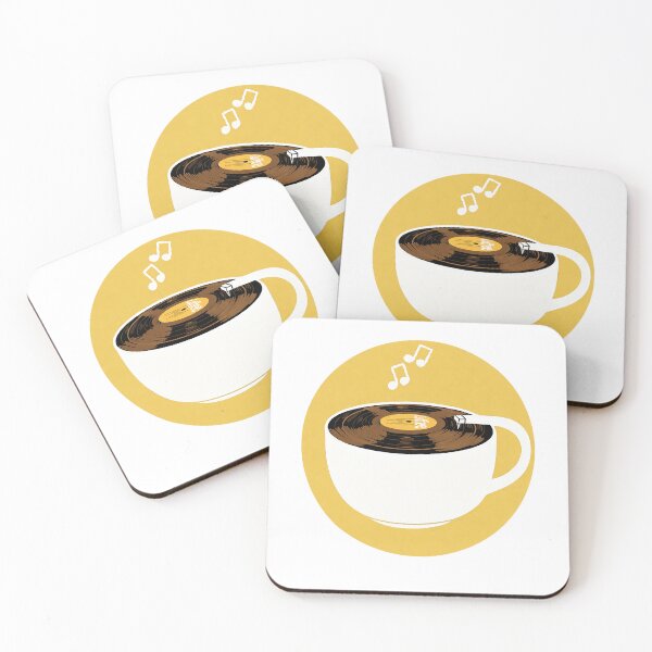 Item preview, A clever, minimalist design blending two daily essentials—coffee and music. designed and sold by PIXEL POP DESIGNS - Beyond the Norm!.