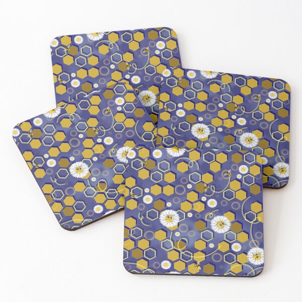 Item preview, Neon Bumblee Bees - Blue designed and sold by By Sapphire's Design.
