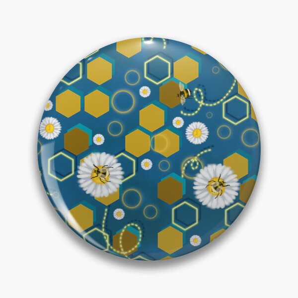 Item preview, Neon Bumblee Bees - Teal designed and sold by By Sapphire's Design.