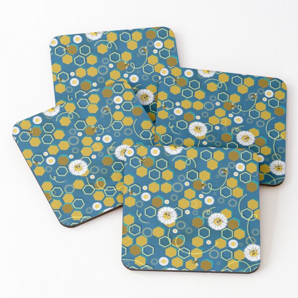 Item preview, Neon Bumblee Bees - Teal designed and sold by By Sapphire's Design.