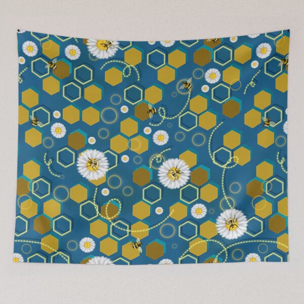 Item preview, Neon Bumblee Bees - Teal designed and sold by By Sapphire's Design.