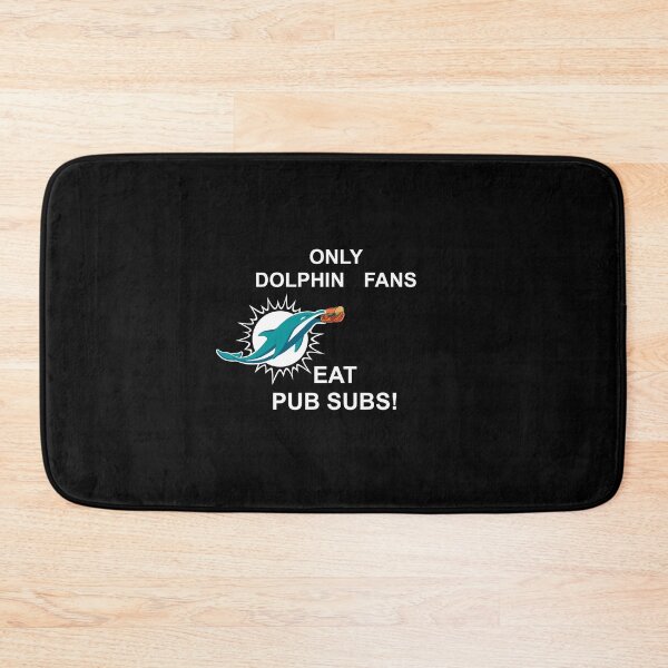 Item preview, ONLY DOLPHIN FANS EAT Pub Subs Black Background, ONLY DOLPHIN FANS EAT Publix Subs Black Background designed and sold by OneCatShop.