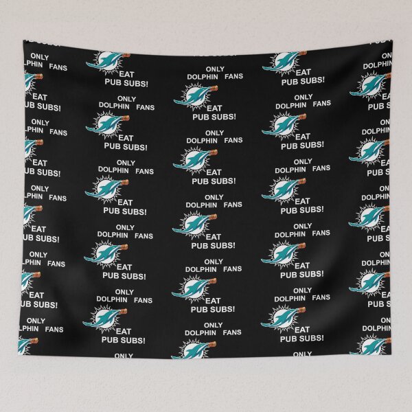 Item preview, ONLY DOLPHIN FANS EAT Pub Subs Black Background, ONLY DOLPHIN FANS EAT Publix Subs Black Background designed and sold by OneCatShop.